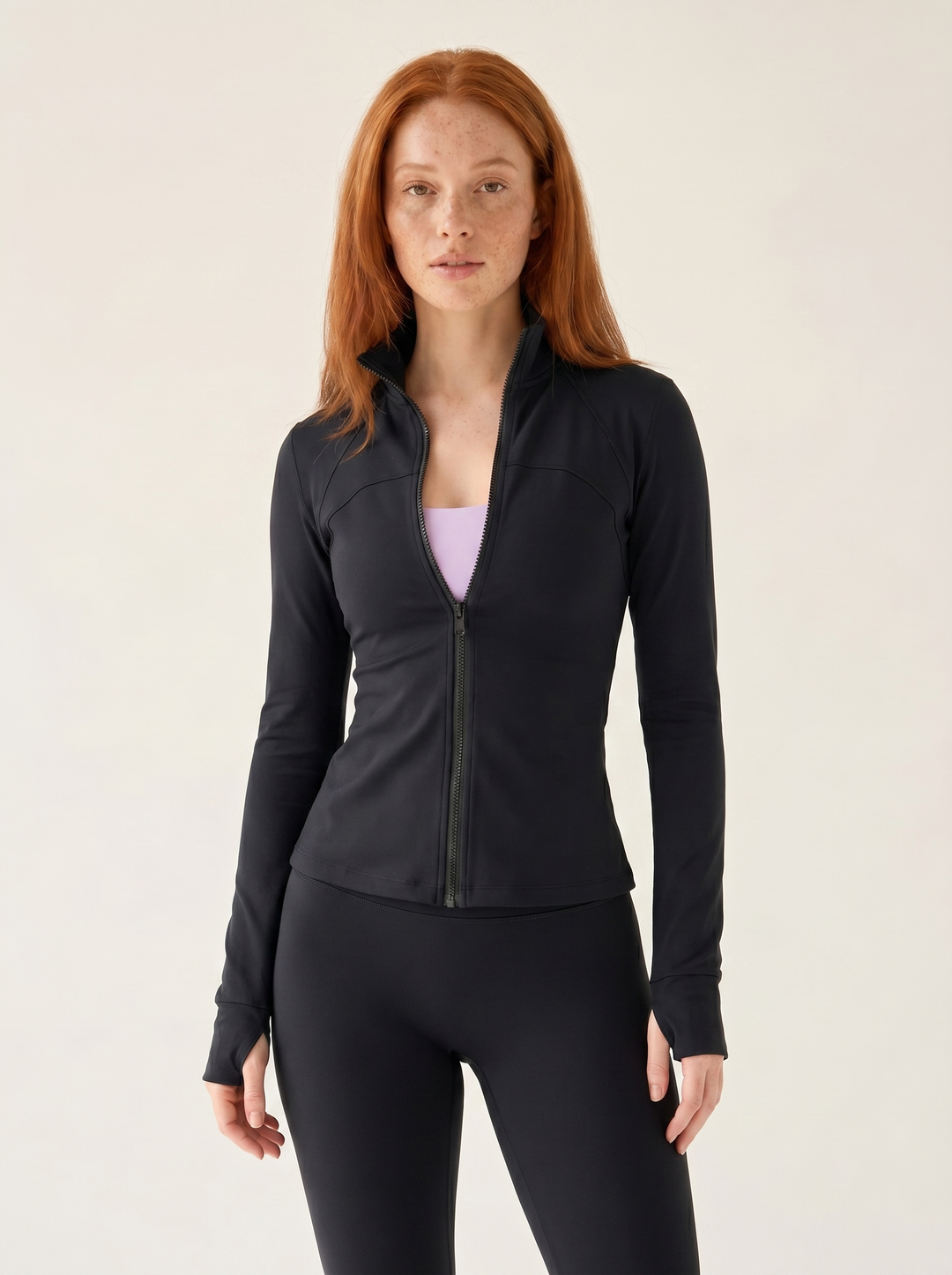 Athletic Zip Jacket — front close-up