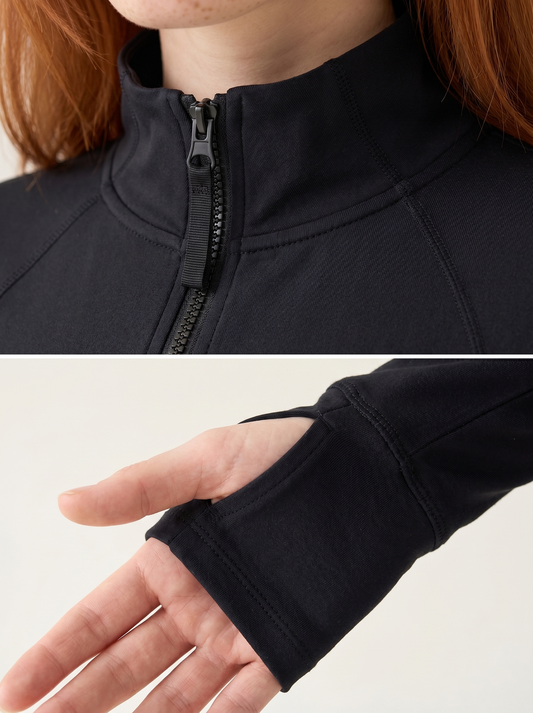 Athletic Zip Jacket — fabric detail macro