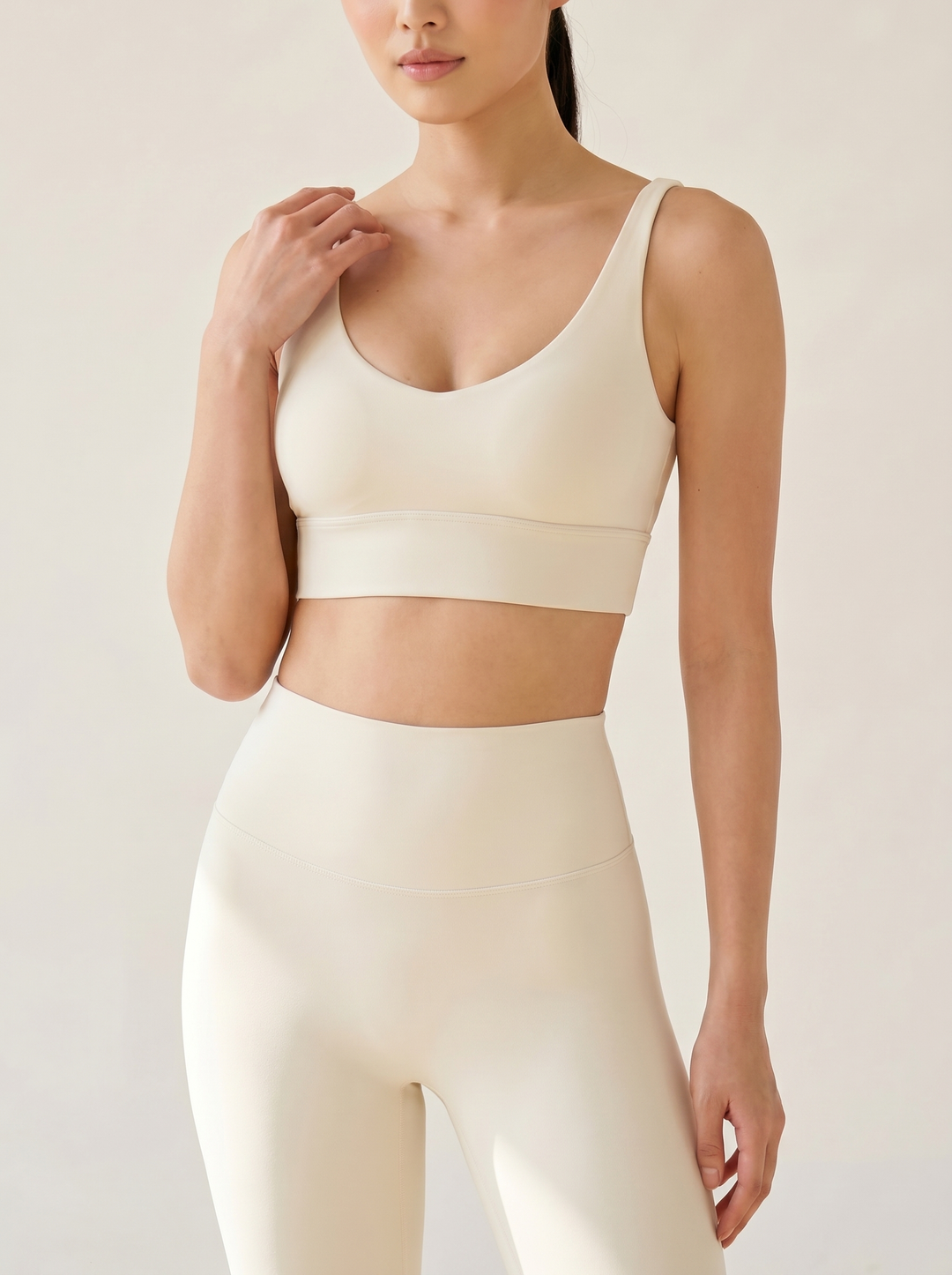 Seamless Padded Sports Bra — front close-up